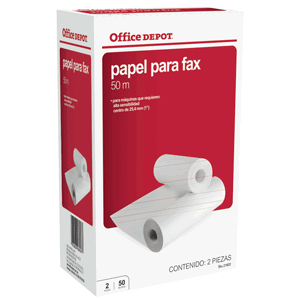 PAPEL PARA FAX 50M CAJA CON 2 ROLLOS OFFICE DEPOT PAPEL PARA FAX 50M CAJA CON 2 ROLLOS OFFICE DEPOT