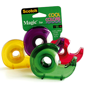 CINTA ADHESIVA SCOTCH MAGICA COOL COLORS 19MMX16.5 CINTA ADHESIVA SCOTCH MAGICA COOL COLORS 19MMX16.5