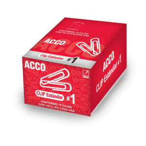CLIP STANDAR ACCO #1 C/100 PAQUETE C/10 CLIP STANDAR ACCO #1 C/100 PAQUETE C/10