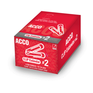 CLIP STANDAR ACCO #2 C/100 PAQUETE C/10 CLIP STANDAR ACCO #2 C/100 PAQUETE C/10